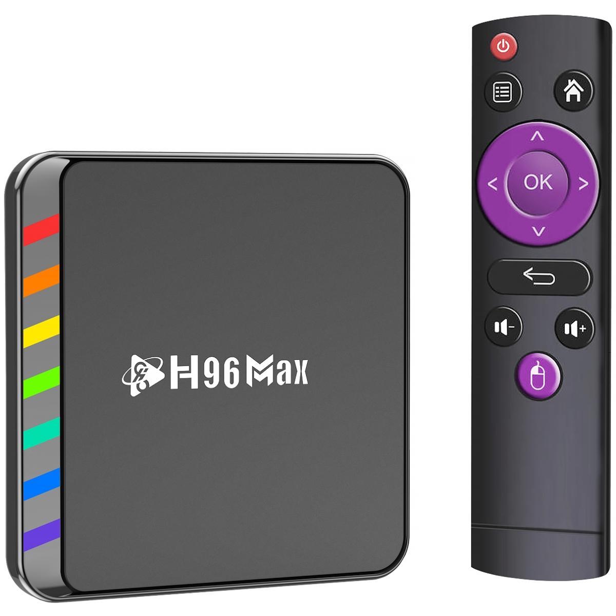TV Медіаплеєр H96 MAX W2 4/32Gb/ Amlogic S905W2/ Android 11/ WiFi 2.4G+5G/BT:5.0/ LAN:100M/ чорний (W2_4GB/32GB)