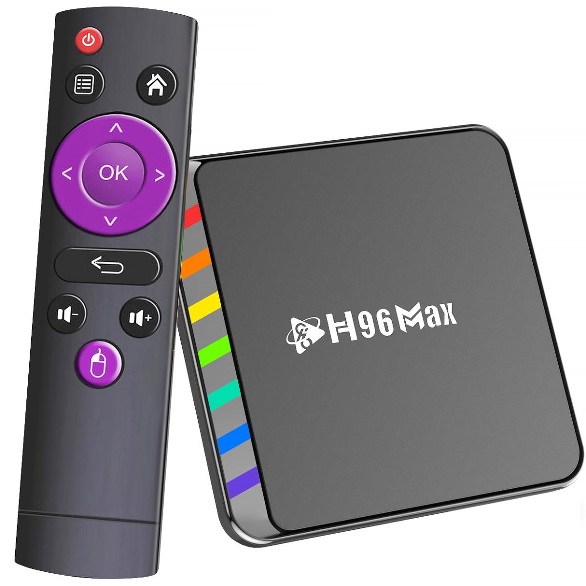 TV Медіаплеєр H96 MAX W2 4/32Gb/ Amlogic S905W2/ Android 11/ WiFi 2.4G+5G/BT:5.0/ LAN:100M/ чорний (W2_4GB/32GB)
