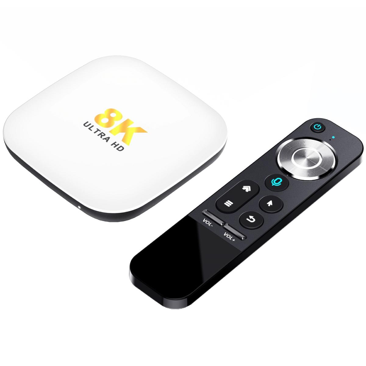 TV Медіаплеєр H96 MAX M2 4/64Gb/ Rockchip RK3528/ Android 13/ WiFi 2.4G+5G/BT 5.1/ білий (M2_4GB/64GB)
