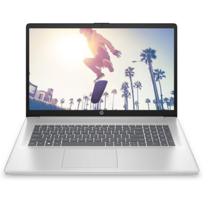 Ноутбук HP 17-cn4036ua 17.3" FHD IPS, 300n/Core 7-150U (5.4)/16Gb/SSD512Gb/Intel Gr/DOS/Сріблястий (C9RL2EA)