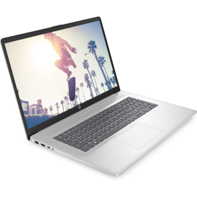 Ноутбук HP 17-cn4036ua 17.3" FHD IPS, 300n/Core 7-150U (5.4)/16Gb/SSD512Gb/Intel Gr/DOS/Сріблястий (C9RL2EA)