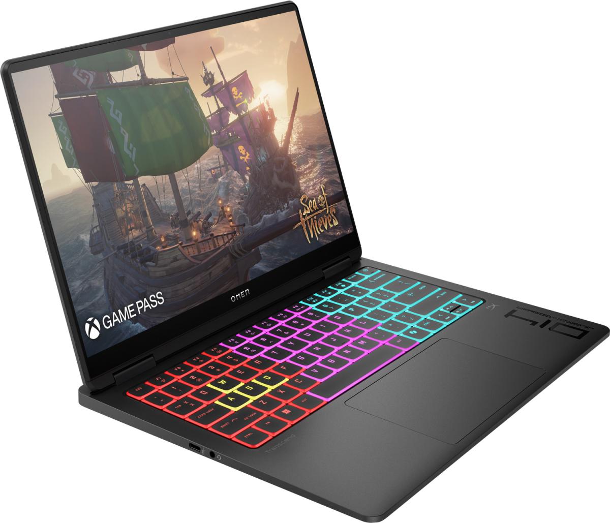 Ноутбук HP OMEN Transcend 14-fb1017ua 14" 3K OLED,400n/Ultra 9-285H(5.4)/32Gb/SSD1Tb/RTX 5070,8GB/DOS/Чорний (C9RZ9EA)