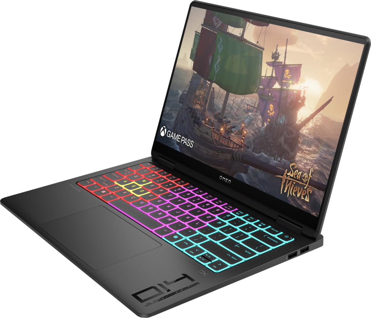 Ноутбук HP OMEN Transcend 14-fb1017ua 14" 3K OLED,400n/Ultra 9-285H(5.4)/32Gb/SSD1Tb/RTX 5070,8GB/DOS/Чорний (C9RZ9EA)