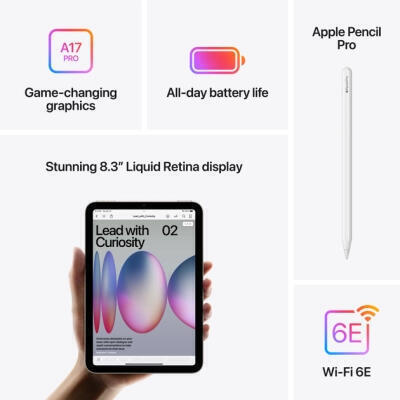 Планшет Apple iPad mini 2024 Wi-Fi 256GB Space Grey (MXNA3NF/A)