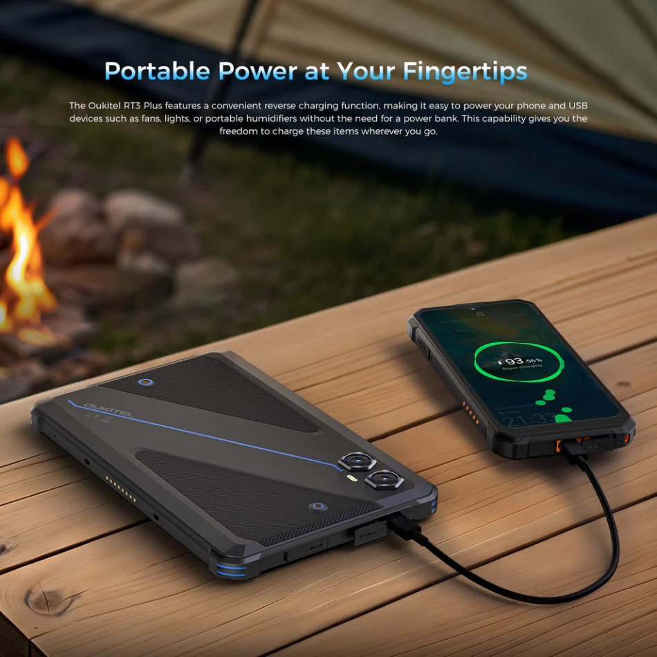 Планшет Oukitel RT3plus 8” HD / 4GB/128GB / G81 / 11000mAh / 16+8Мп / IP69K / LTE Blue (RT3Plus_Blue)