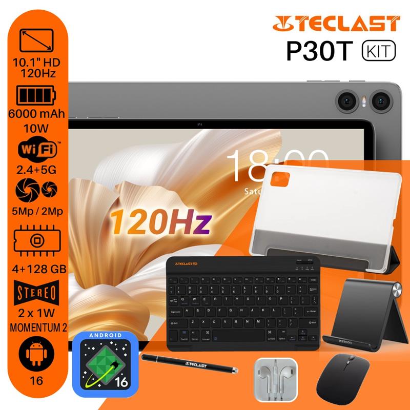 Планшет Teclast P30T KIT 10.1 4/128Gb Wi-Fi Gray Клавіатура/Миша/Навушники/ (6940709688342)