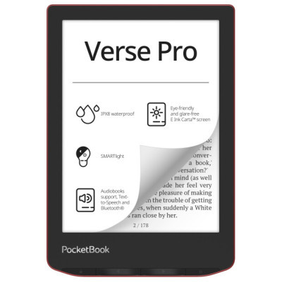 Електронна книга PocketBook 634 Verse Pro Passion Red (PB634-3-CIS)
