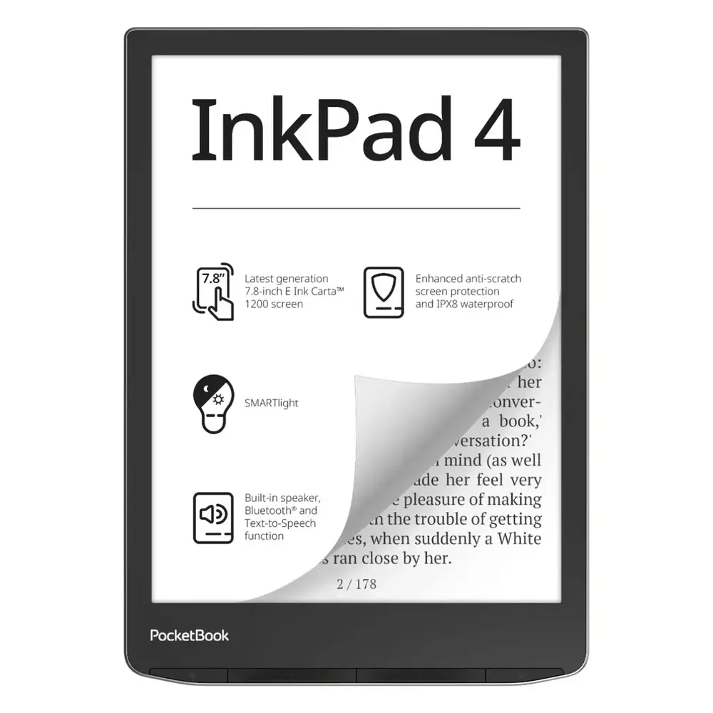 Електронна книга PocketBook 743G InkPad 4 Stundust Silver (PB743G-U-CIS)