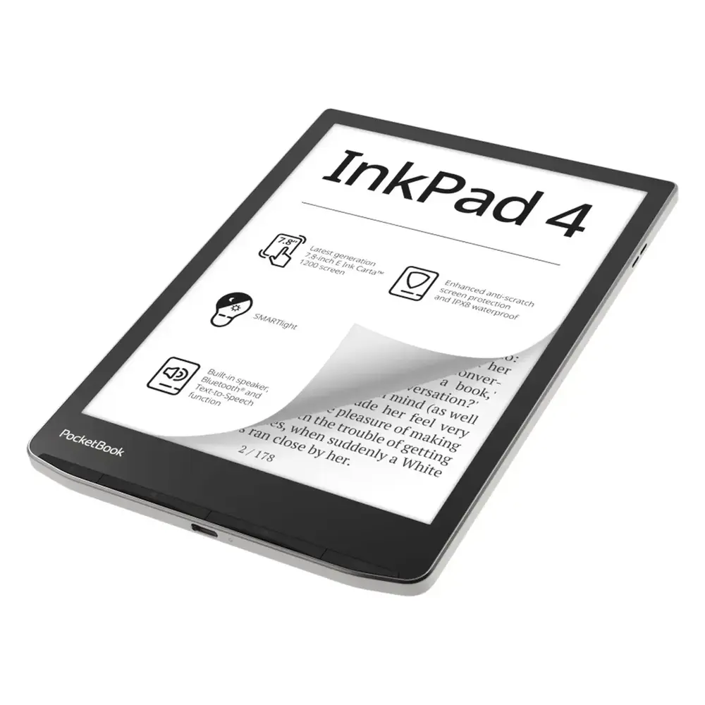 Електронна книга PocketBook 743G InkPad 4 Stundust Silver (PB743G-U-CIS)