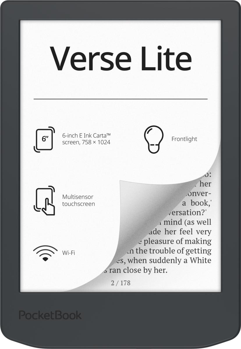 Електронна книга Pocketbook 619 Verse Lite, Midnight Grey (PB619-T-WW)