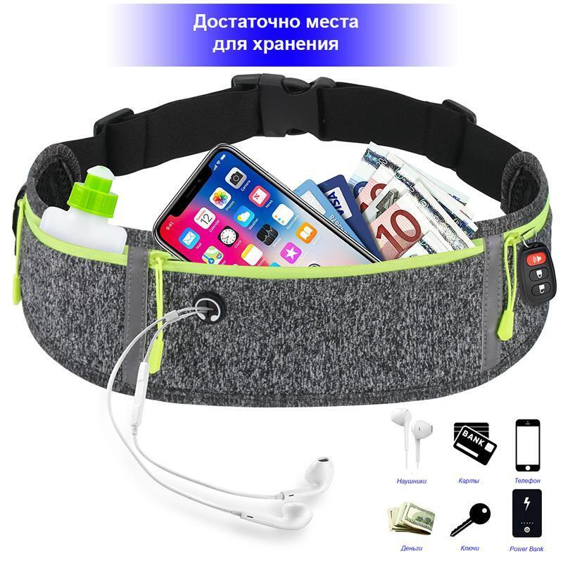 Поясна сумка BeCover DL0005 Dark Gray (706065) + органайзер для навушників Поясна сумка BeCover DL0005 Dark Gray (706065) + органайзер для навушників