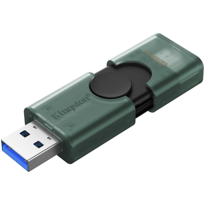 USB флеш накопичувач Kingston 128GB DataTraveler Duo USB 3.2 / Type-C Black/Green (DTDEG2/128GB)