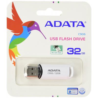 USB флеш накопичувач ADATA 32Gb C906 white (AC906-32G-RWH)