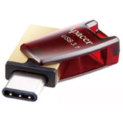 USB флеш накопичувач Apacer 32GB AH180 Red Type-C Dual USB 3.1 (AP32GAH180R-1) (1386142)