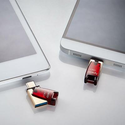 USB флеш накопичувач Apacer 64GB AH180 Red Type-C Dual USB 3.1 (AP64GAH180R-1) (1386667)