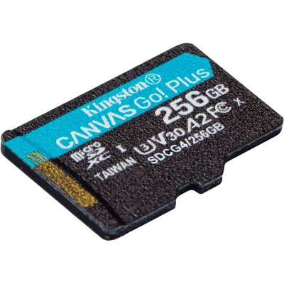 Карта пам`яті MicroSDXC  256GB UHS-I/U3 Class 10 Kingston Canvas Go! Plus R200/W160MB/s (SDCG4/256GBSP)