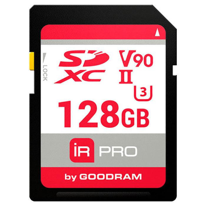 Memory card SD 128Gb GoodRAM IRDM PRO SDXC V90 UHS-II U3 Retail (IRP-S9B0-1280R11) (1463621)