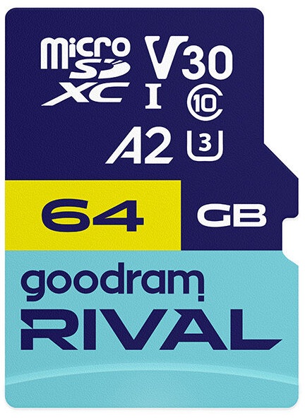 Карта пам`яті MicroSDXC 64GB UHS-I/U3 Class 10 Goodram + SD-adapter R170/W120MB/s + SD-adapter (GGSM2AA-0640R12)