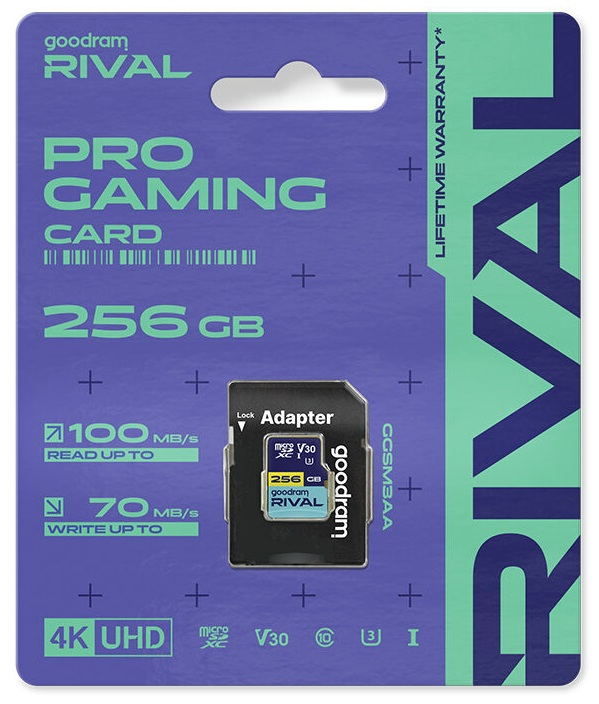 Карта пам`яті MicroSDXC 128GB UHS-I/U3 Class 10 Goodram + SD-adapter R100/W70MB/s + SD-adapter (GGSM3AA-1280R12)