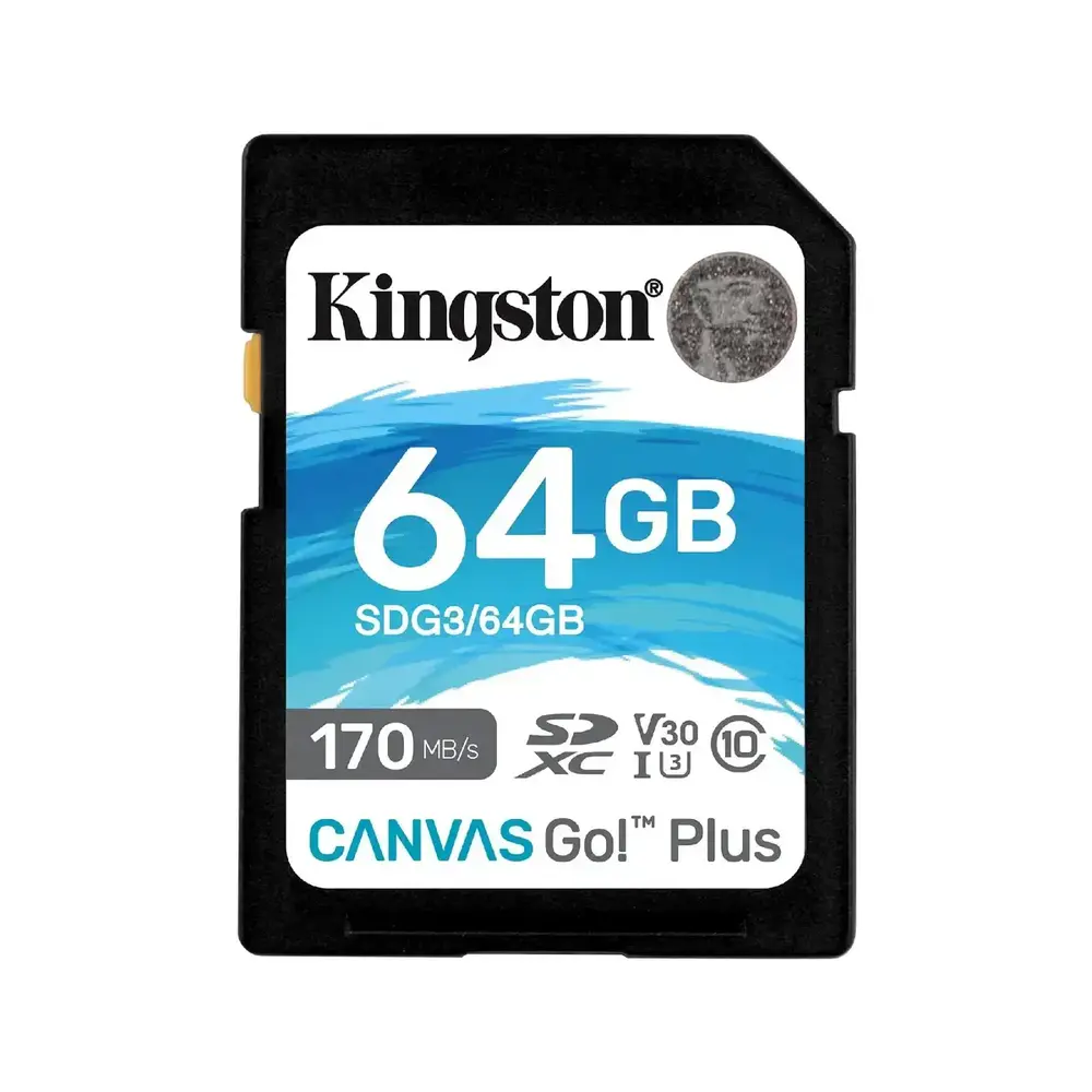 Карта пам`ятi SDXC 64GB UHS-I/U3 Class 10 Kingston Canvas Go! Plus R170/W70MB/s (SDG3/64GB)