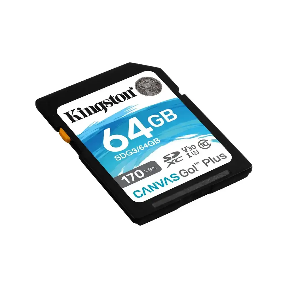 Карта пам`ятi SDXC 64GB UHS-I/U3 Class 10 Kingston Canvas Go! Plus R170/W70MB/s (SDG3/64GB)