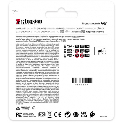 Карта пам`ятi MicroSDHC 16GB UHS-I/U3 Class 10 Kingston Industrial (SDCIT2/16GBSP)