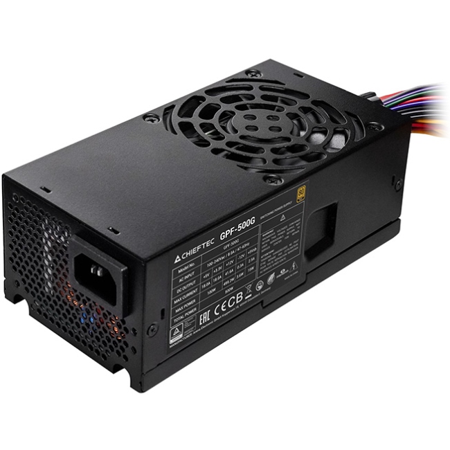 БЖ 500W Chieftec SMART GPF-500G 80 mm fan, 80Plus Gold, TFX, bulk (GPF-500G)