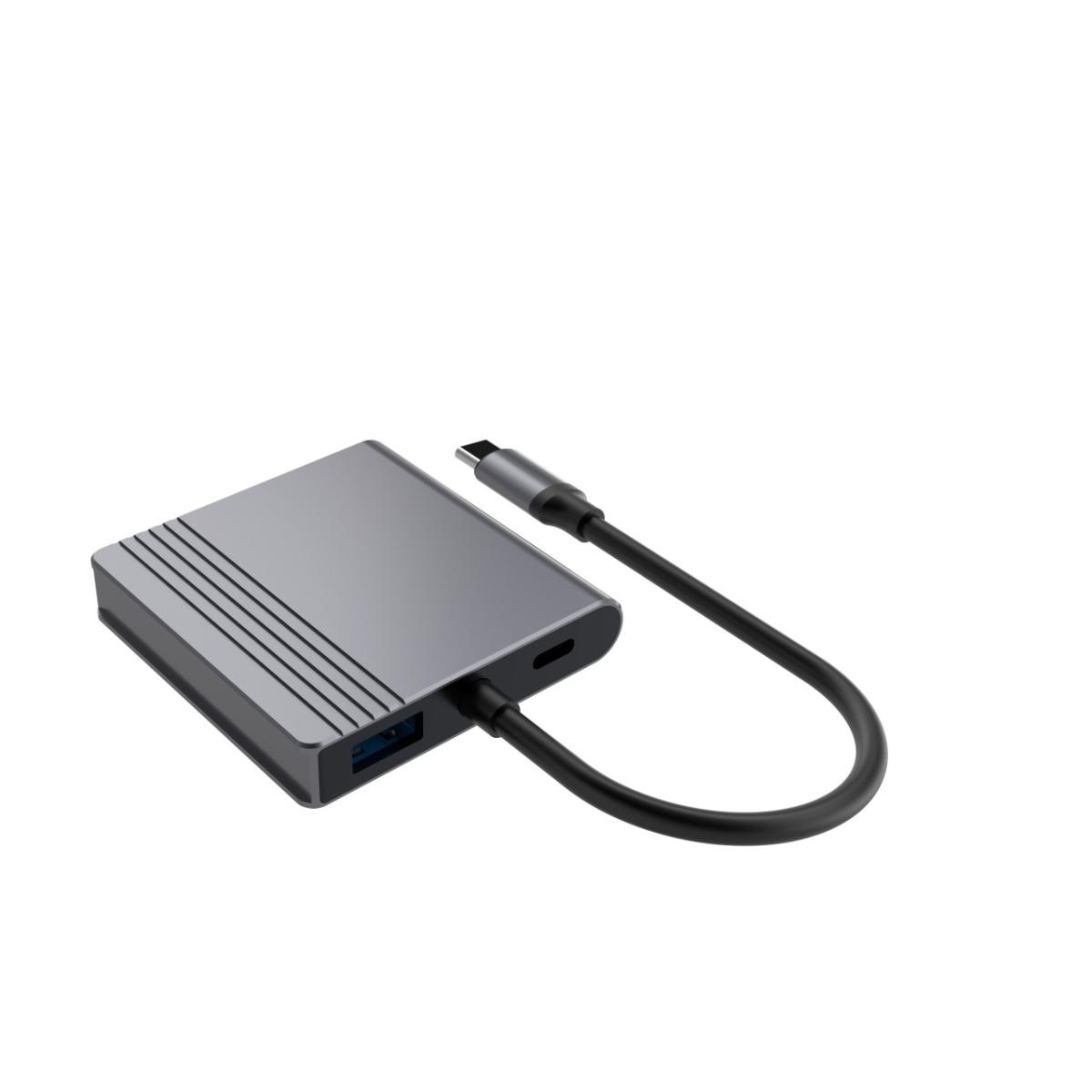 Док-станція Cablexpert USB-C 3-в-1 (A-CM-COMBO3-04)
