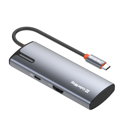Док-станція ColorWay USB-C 5-в-1 Type C PD 100W/USB3.0х3/HDMI 4К (CW-HUB01)