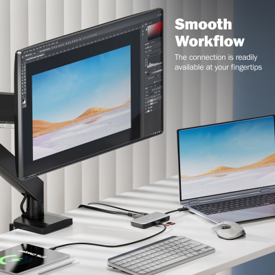 Док-станція Digitus USB-C PD 100W/USB3.2х2/USB-C/RJ45/SD/MicroSD/HDMI (DA-70914)