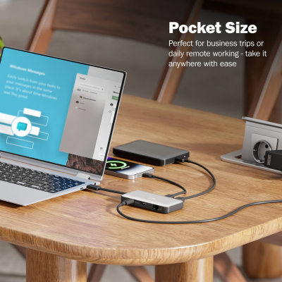 Док-станція Digitus USB-C PD 100W/USB3.2х2/USB-C/RJ45/SD/MicroSD/HDMI (DA-70914)