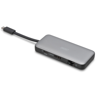 Док-станція Digitus USB-C PD 100W/USB3.2х2/USB-C/RJ45/SD/MicroSD/HDMI (DA-70914)