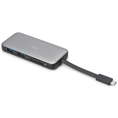 Док-станція Digitus USB-C PD 100W/USB3.2х2/USB-C/RJ45/SD/MicroSD/HDMI (DA-70914)