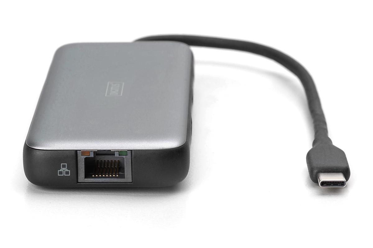Док-станція Digitus USB-C PD 100W/USB3.2х2/USB-C/RJ45/SD/MicroSD/HDMI (DA-70914)