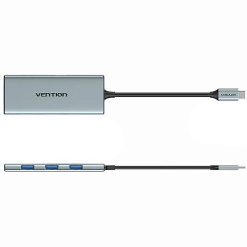 Концентратор VENTION USB 3.1 Type-C to HDMI/USB 3.0x3/SD/TF/PD 100W 7-in-1 (TOPHB)