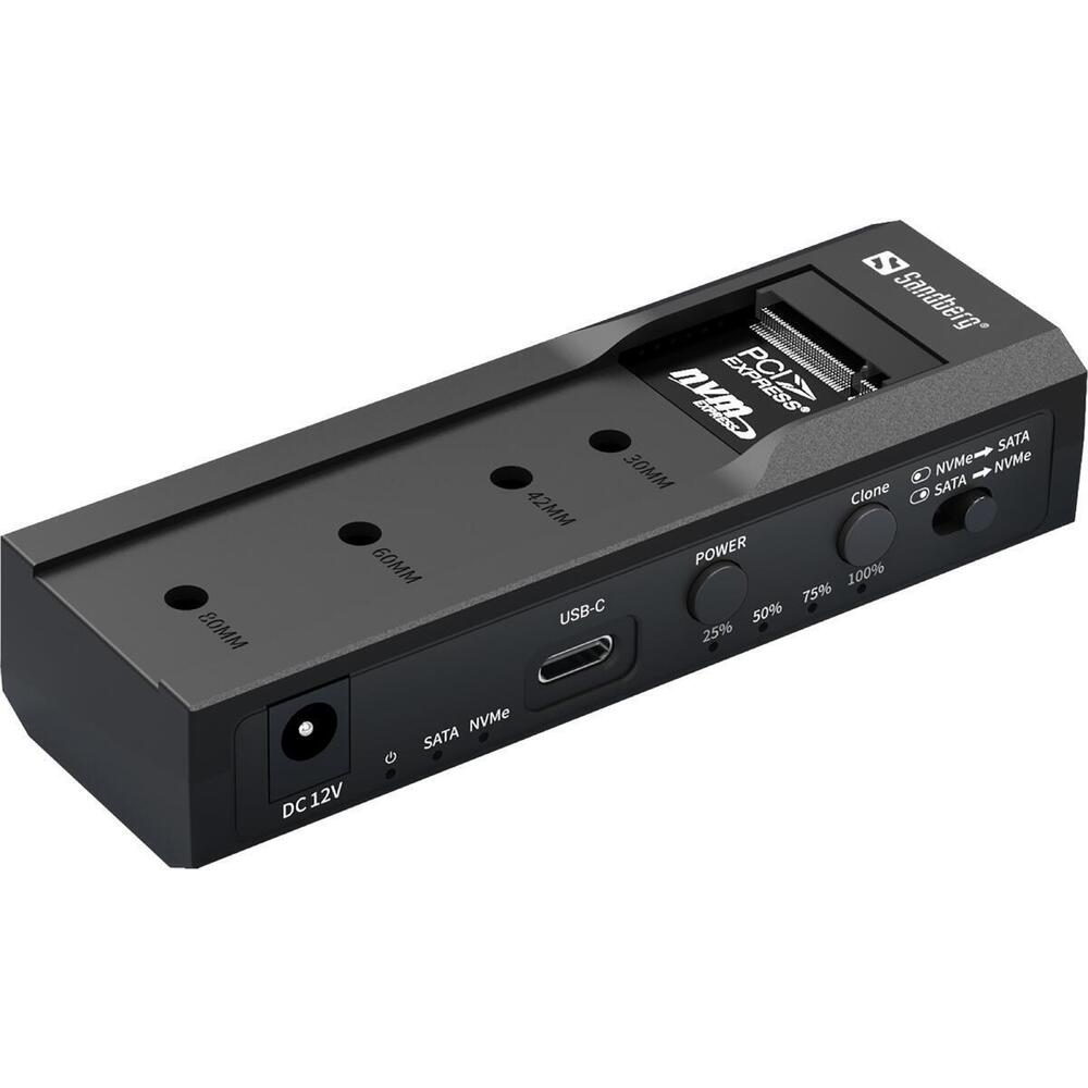 Док-станція Sandberg USB3.2 Type-C toSSD M2/NVMe SATA Cloner & Dock Sandberg (136-49)
