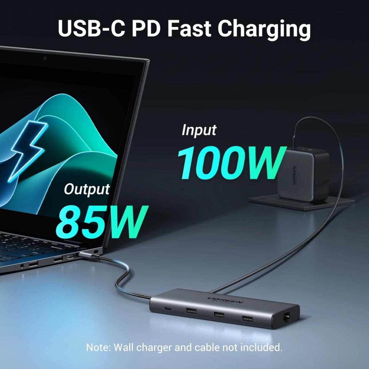 Док-станція USB3.2 Type-C --> HDMIx2,8K30Hz/4K60Hz/3xUSB-A/2xUSB-C 3.2/ RJ45/SD/TF/PD 100W CM639 (15534)