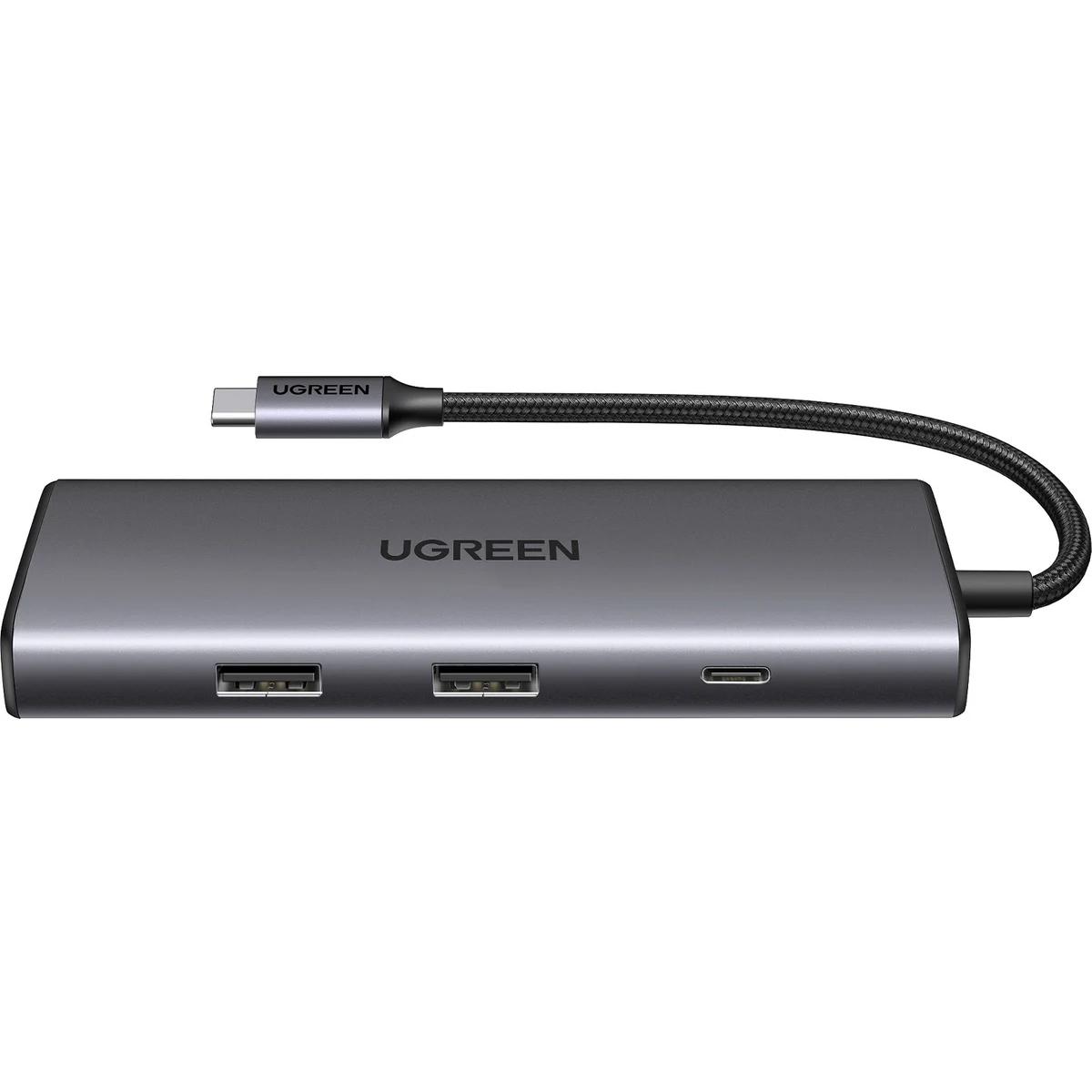 Док-станція USB3.1 Type-C --> HDMI 4K30Hz/USB 3.0x2/Type-C/SD/TF/ PD 100W CM498 7 in 1 Ugreen (15531)