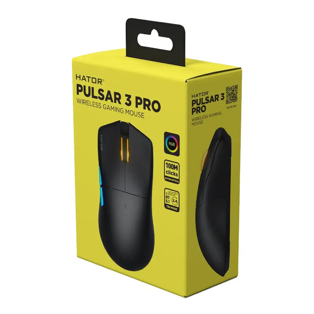 Миша бездротова Hator Pulsar 3 Pro Wireless Black (HTM640)