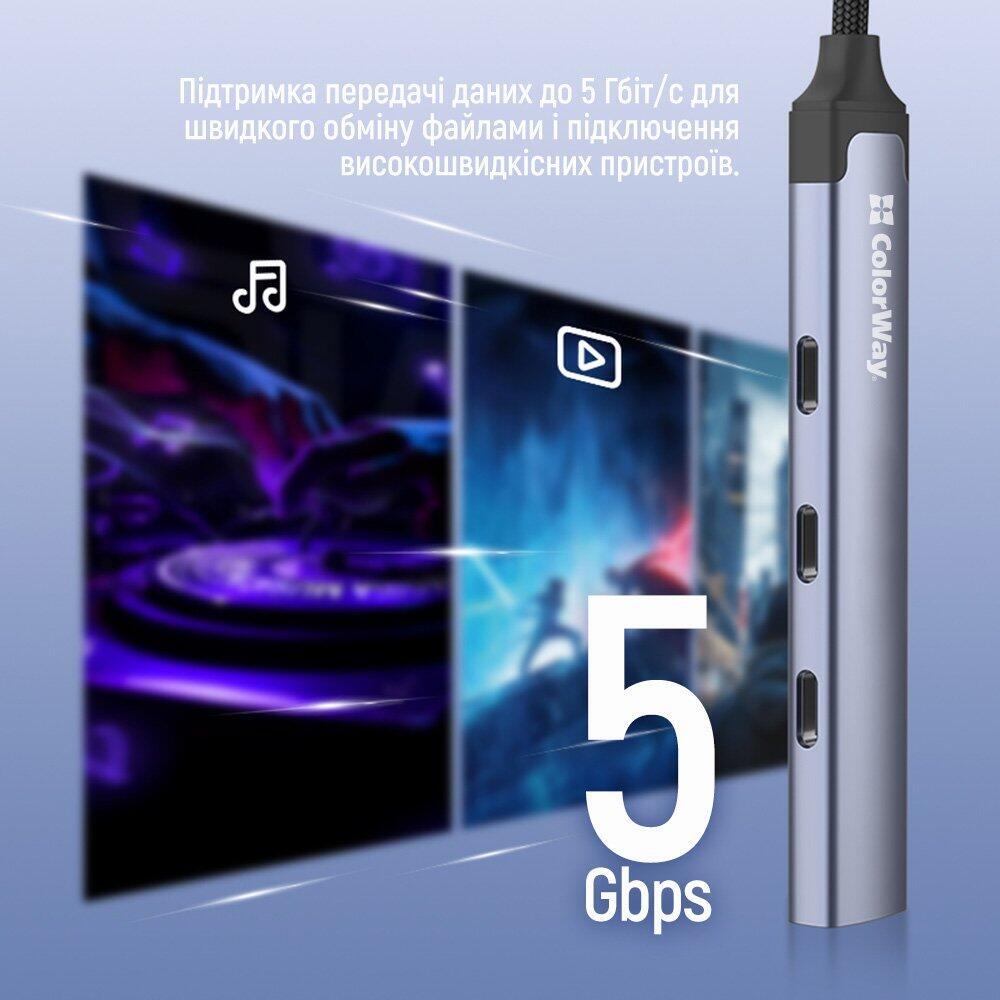 USB-хаб СolorWay USB Type-C 4-в-1 (CW-HUB07) USB-хаб СolorWay USB Type-C 4-в-1 (CW-HUB07)