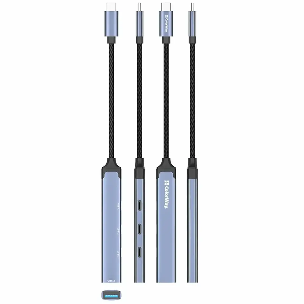 USB-хаб СolorWay USB Type-C 4-в-1 (CW-HUB07) USB-хаб СolorWay USB Type-C 4-в-1 (CW-HUB07)
