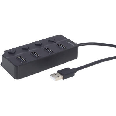 USB-хаб Gembird 4 ports (UHB-U2P4P-01) з вимикачами