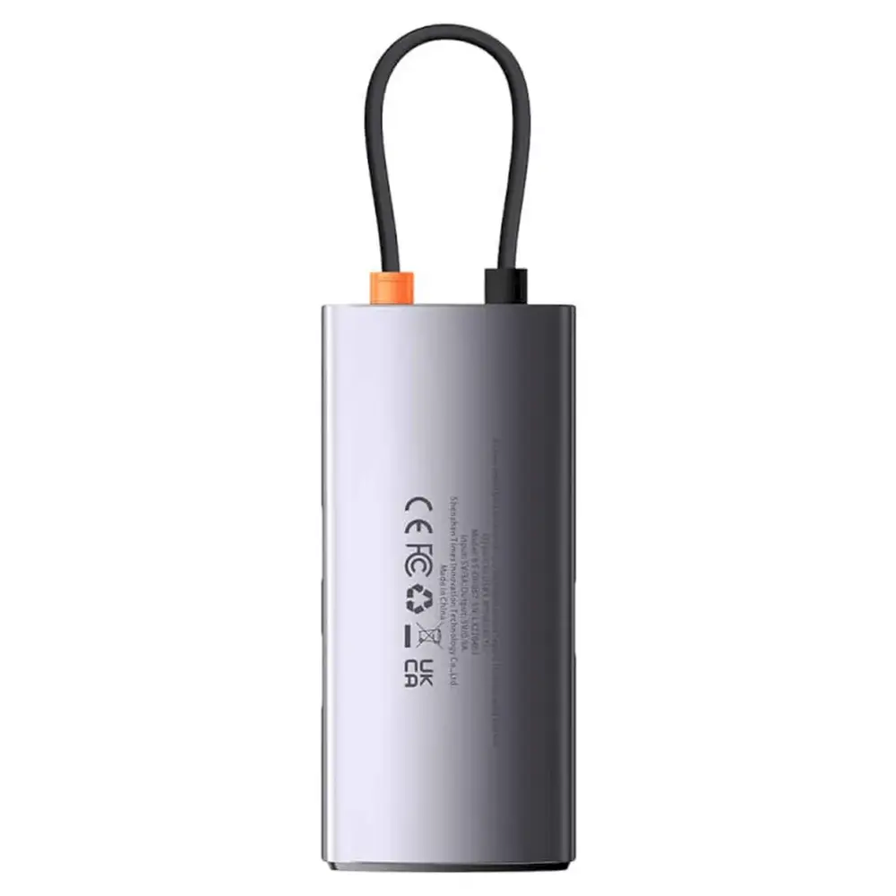 Адаптер Хаб Baseus Metal Gleam 4in1 USB-C (3xUSB-A+RJ45) Gray (WKWG070113) (1821037)