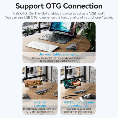 USB-хаб Vention CHLBB 4 ports Black