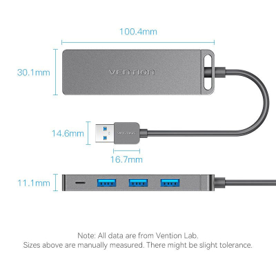 USB-хаб Vention CHLBB 4 ports Black