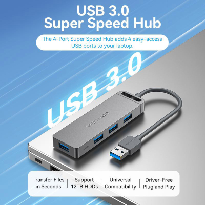 USB-хаб Vention CHLBB 4 ports Black