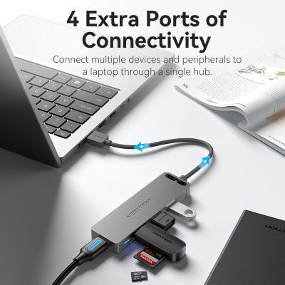 USB-хаб Vention CHLBB 4 ports Black