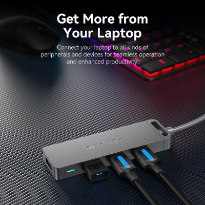 USB-хаб Vention CHLBB 4 ports Black