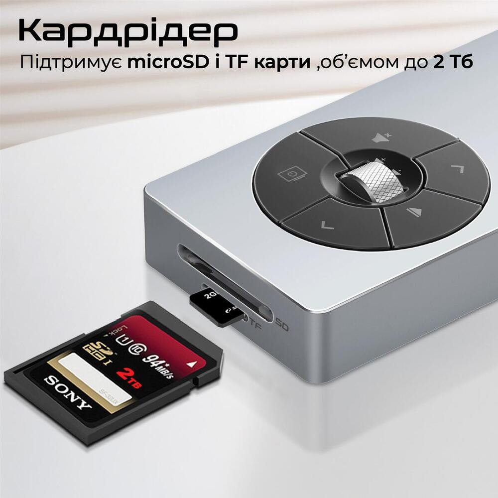 USB-хаб Promate ComandHub-Pro USB Type-C Grey