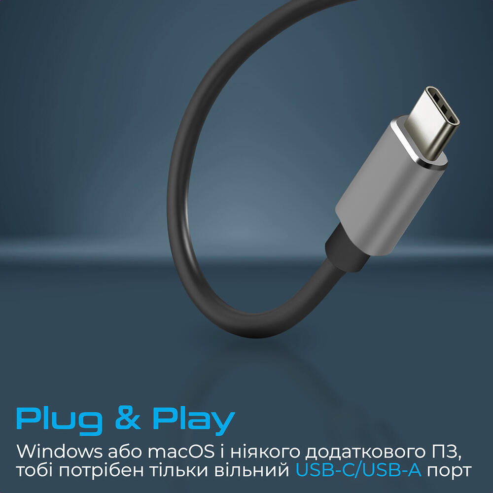 USB-хаб Promate LiteHub-4 USB Type-C Grey